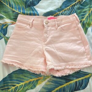 Lilly Pulitzer Pink Frayed Denim Shorts